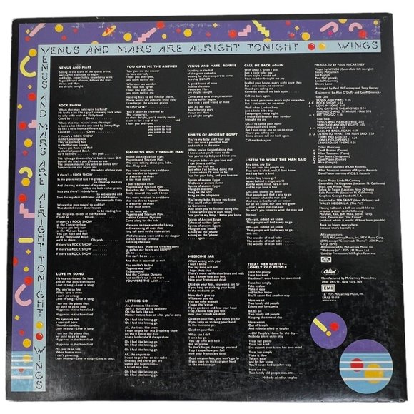 Beatles Paul McCartney & Wings Venus And Mars VInyl LP Record Album WIth Posters - Picture 3 of 13